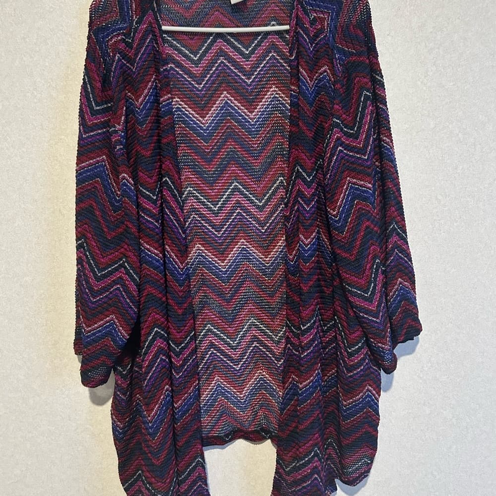 Women’s Plus Size High Quality Knitted Cardigan, Multicolor, Size 3x - Thumbnail 3