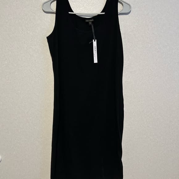 NWT Women’s midi Black Tank Top Dress Cut To Right Above Knees, Size L/XL - Thumbnail 5