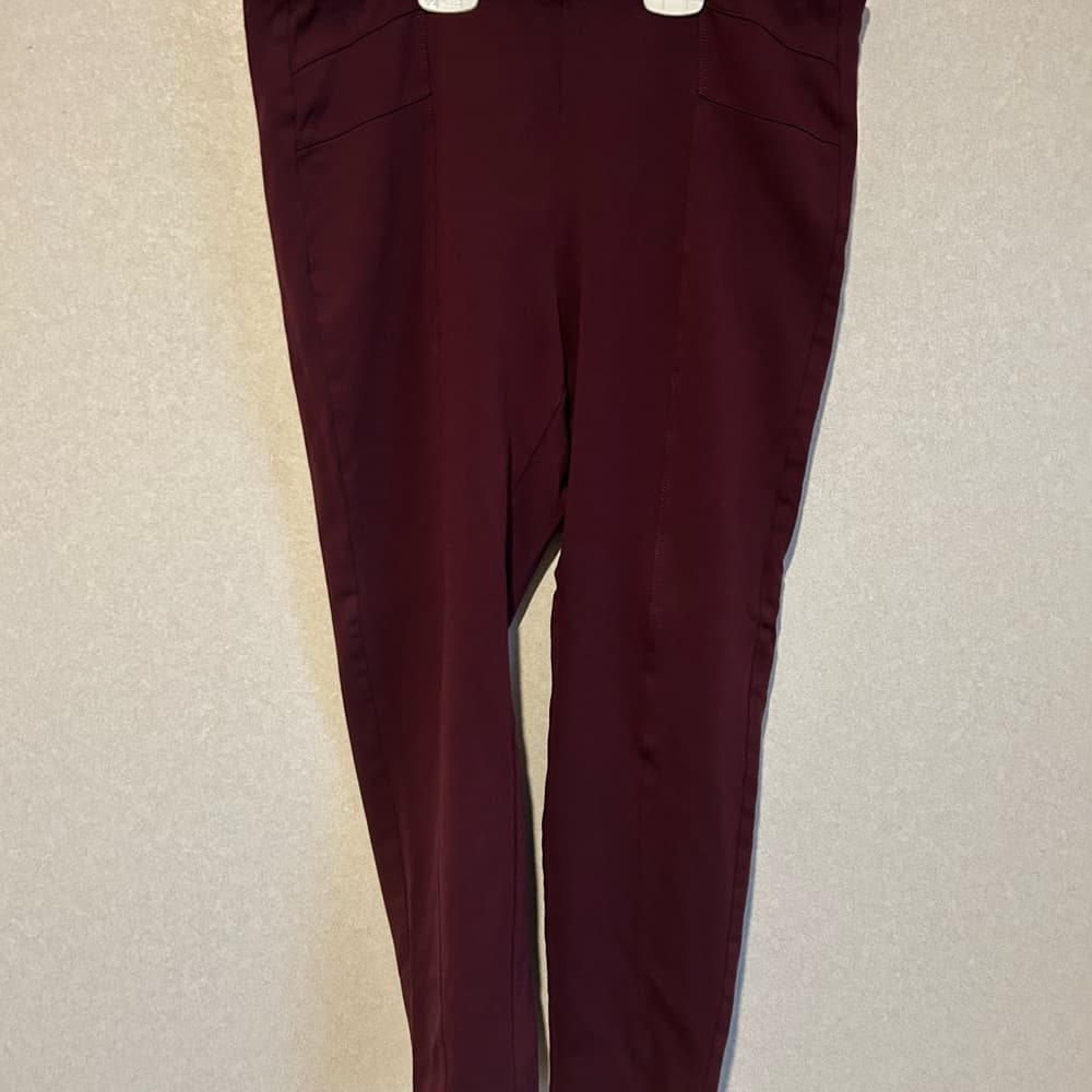 Women's Zac & Rachel Palazzo Blue Stretch Waist Pants, Size L - Thumbnail 3