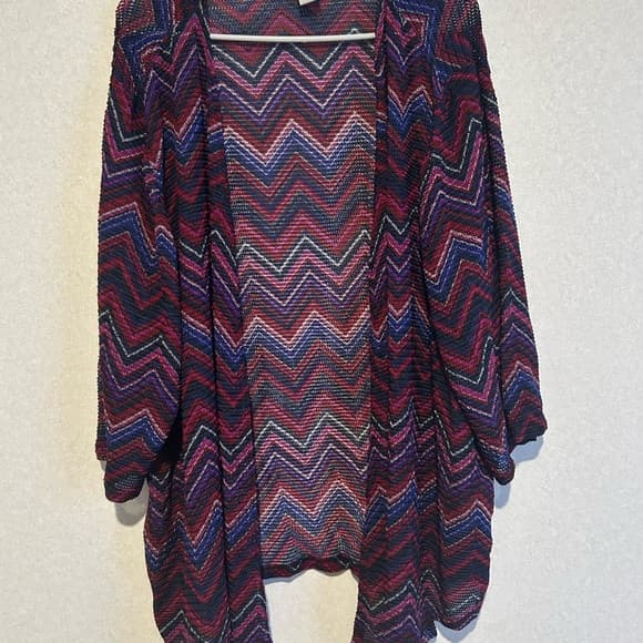 Women’s Plus Size High Quality Knitted Cardigan, Multicolor, Size 3x - Thumbnail 4