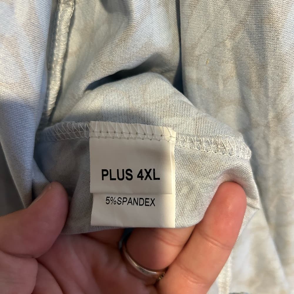 Women’s Plus Size 4xL, Boho Design Cardigan, Blue And White