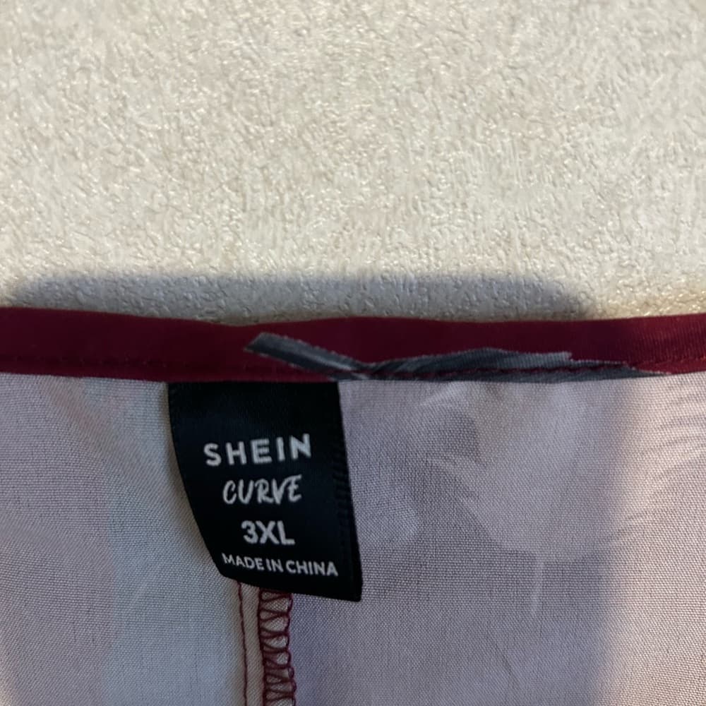 Women’s SHEIN Curve, Plus Size 3Xl, Purple Feather Dress Top