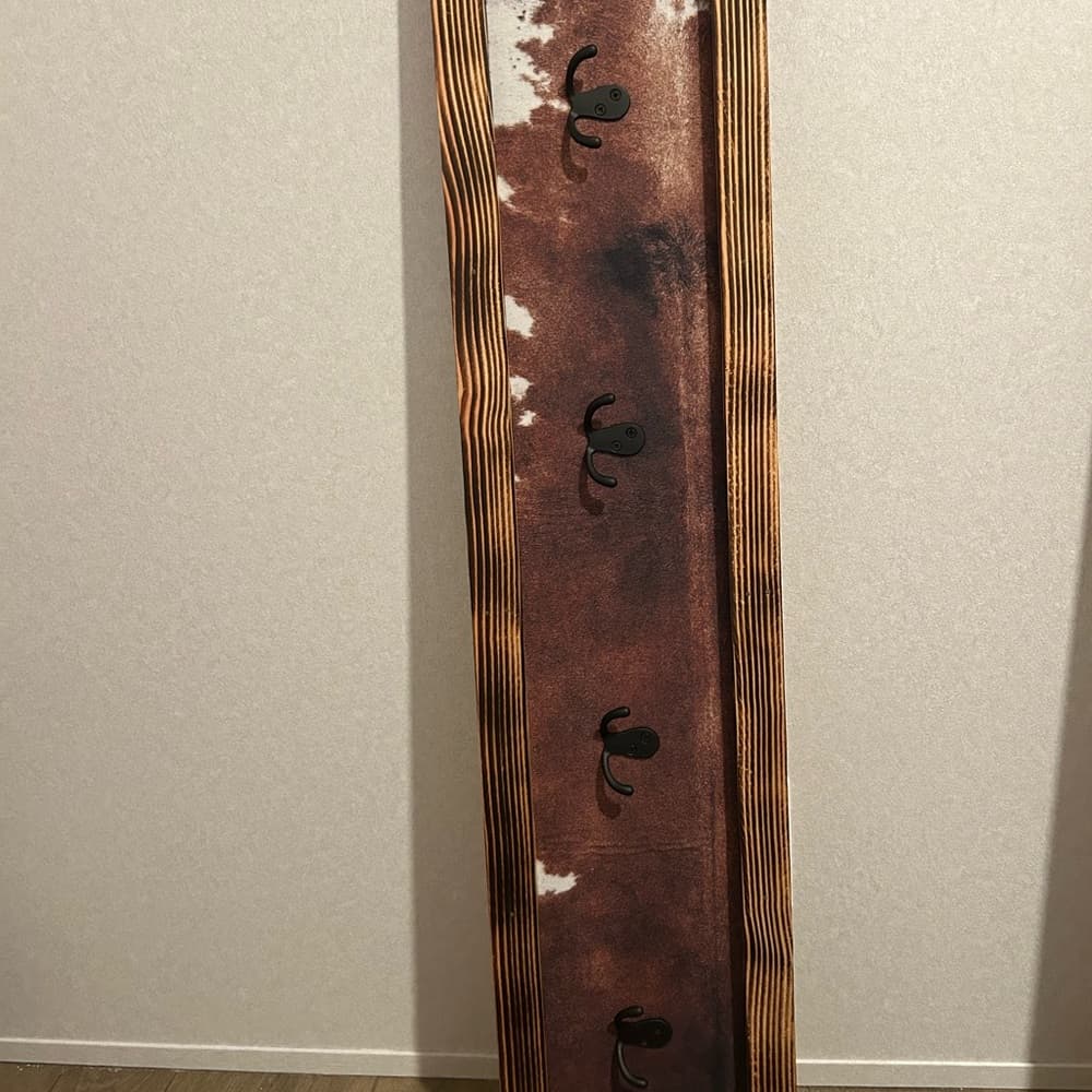 Rustic Cowhide Coat Hangers Handmade