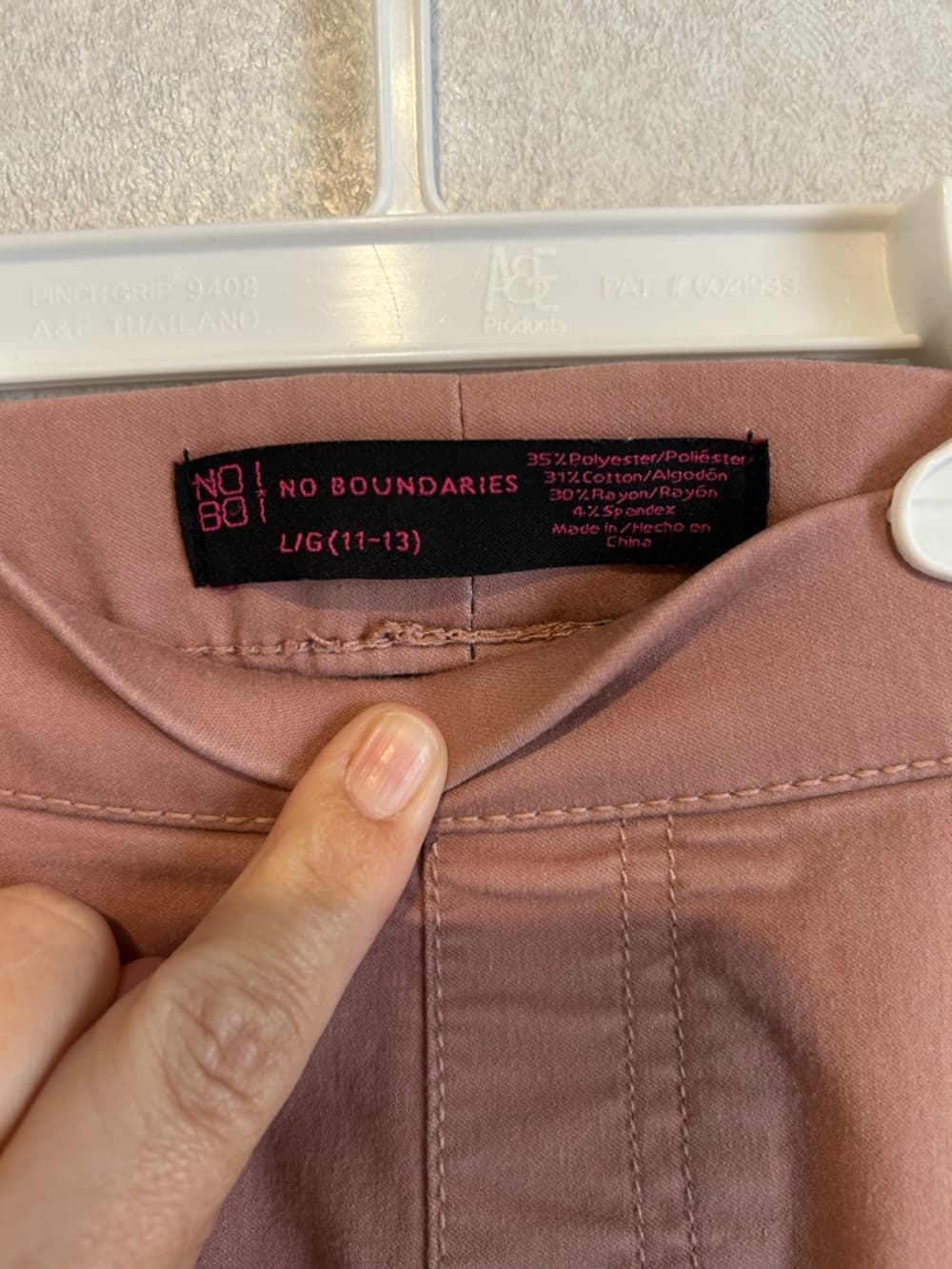 Women’s No Boundaries Blush Pink Dress Leggings For Casual Or Work Large