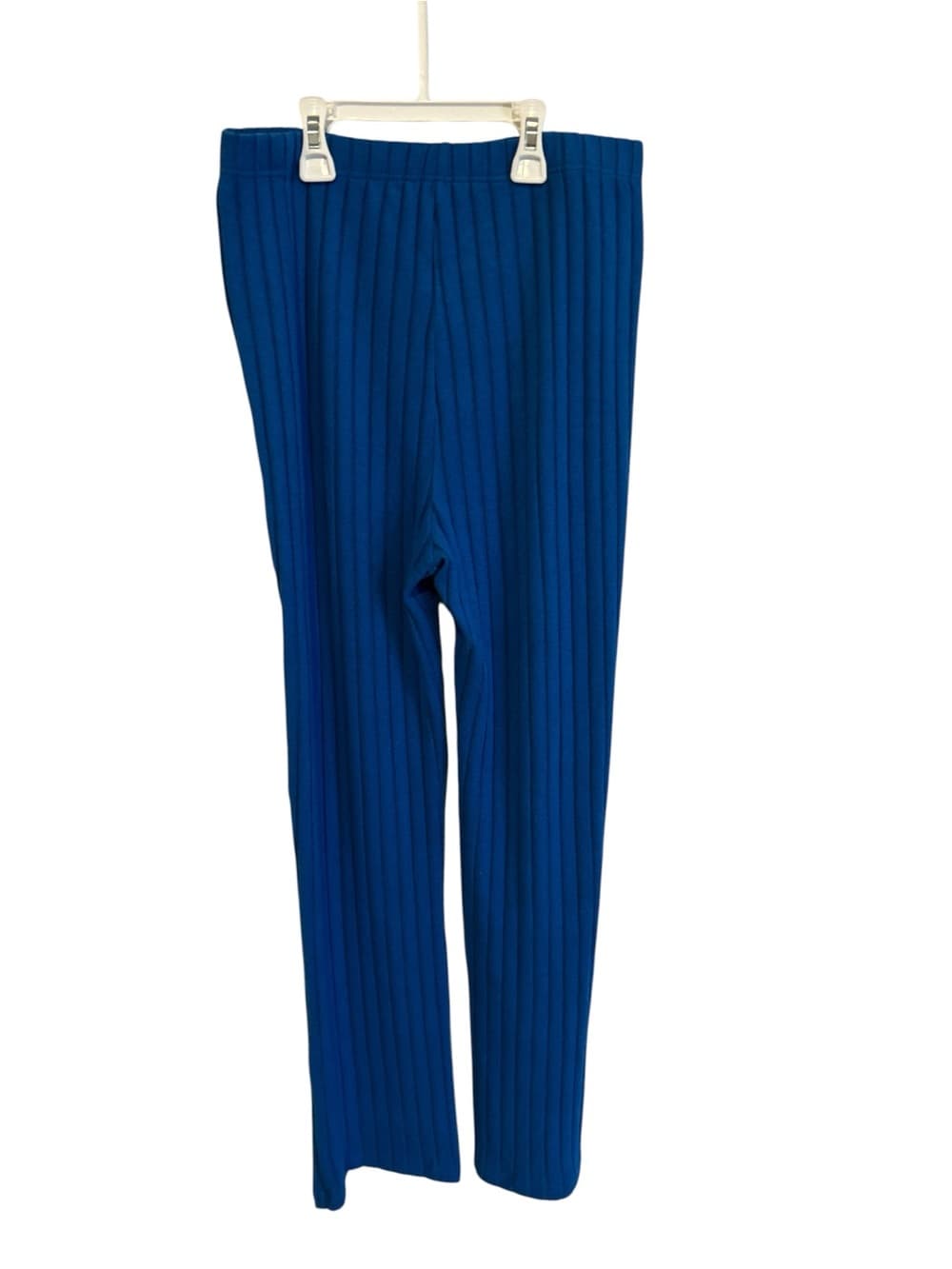 Women’s High Waisted Stretch Pants With Wide Leg, Blue, Unbranded, Size Large