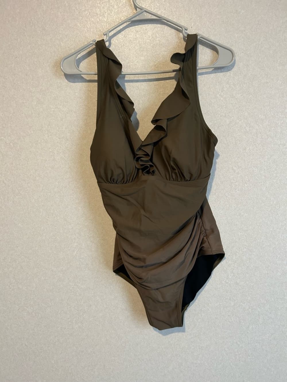 NWOT Women’s DKNY Hunter Green One piece Swimsuit, Size 10 - Thumbnail 4