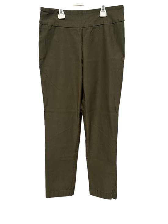 Tribal Pull On Straight Pant With Pocket Accents and Flatten It, Green, Size 8 - Thumbnail 4