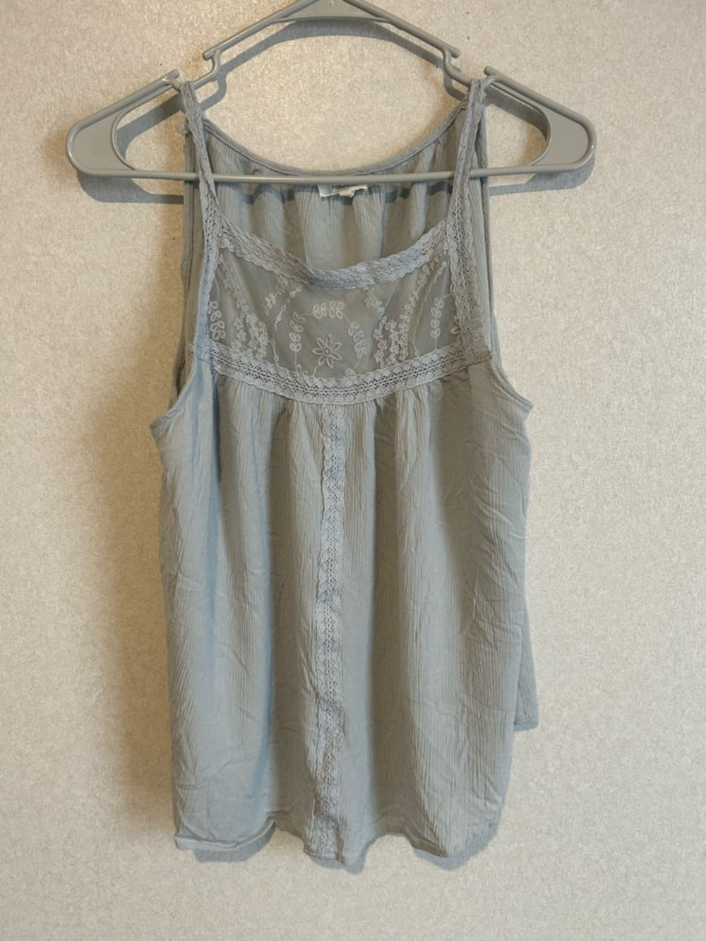 Women’s Maurice’s Baby Blue Tank Top Lightweight With Lace Size XL - Thumbnail 3