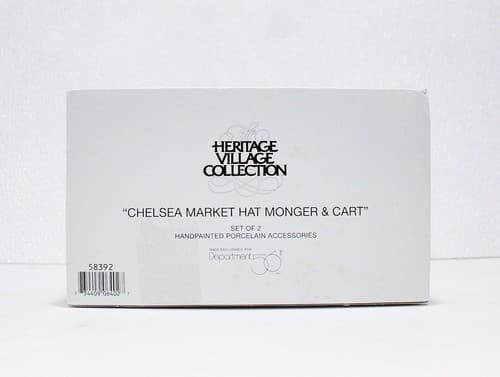 Department 56 Chelsea Market Hat Monger & Cart Heritage Village Holiday Figures - Thumbnail 3