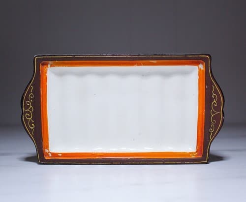 Japanese Satsuma T&T Porcelain Hand Painted Covered Serving Butter Dish Vintage - Thumbnail 8
