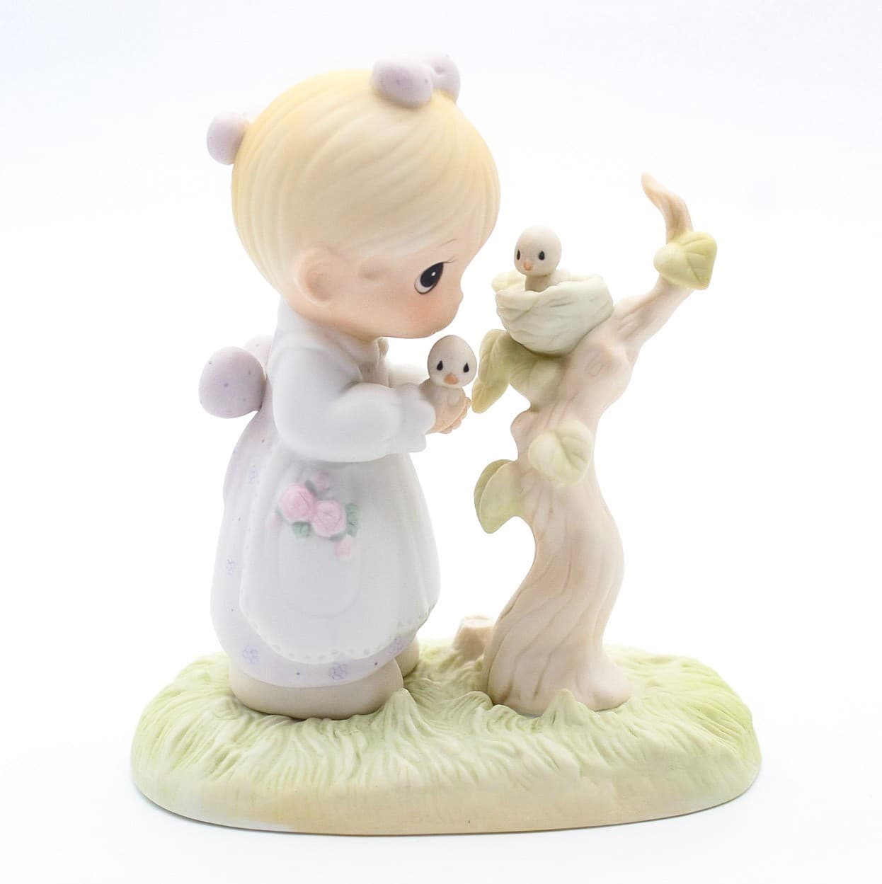 Precious Moments His Eye Is On The Sparrow Enesco Porcelain Figurine 1983