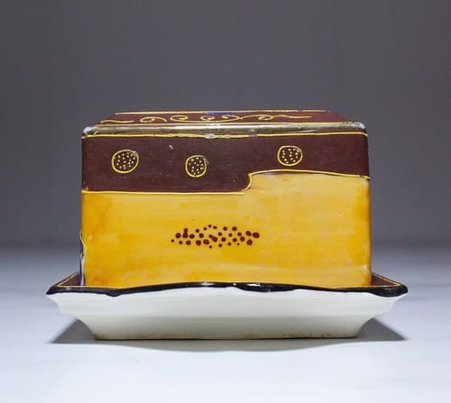 Japanese Satsuma T&T Porcelain Hand Painted Covered Serving Butter Dish Vintage - Thumbnail 7