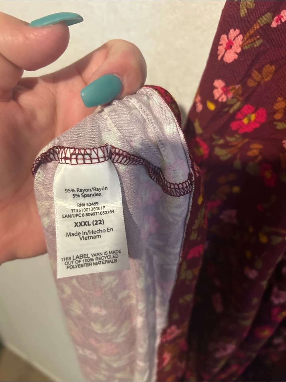 Women’s Plus Size Midi Floral Dress With Rope Accent Stripes Size XXXL (22) - Thumbnail 4