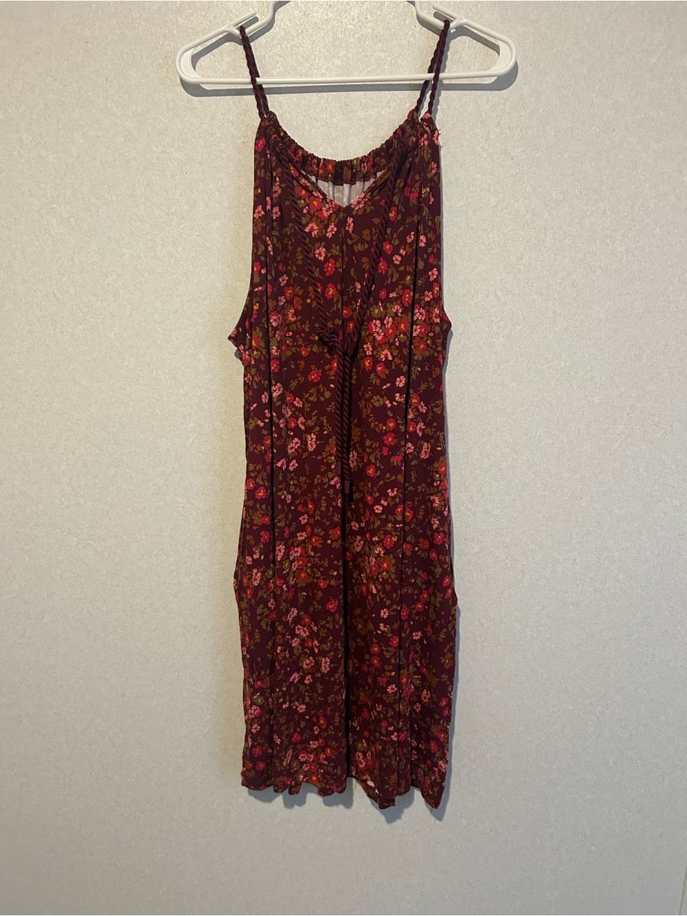 Women’s Plus Size Midi Floral Dress With Rope Accent Stripes Size XXXL (22) - Thumbnail 7
