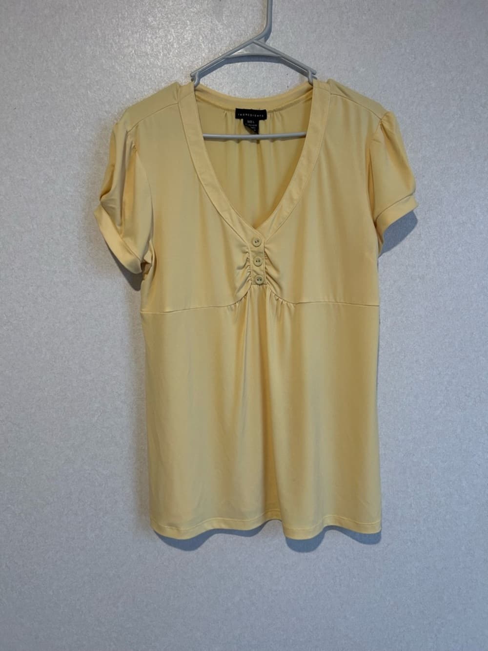 Women’s Casual Dress Blouse With Button Accent, Spring Or Summer, Large - Thumbnail 3