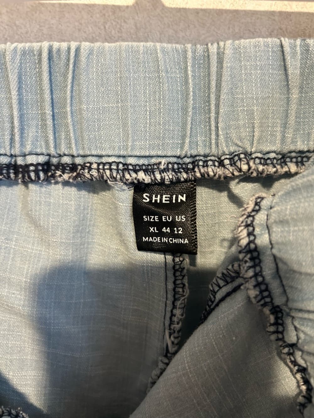 Women’s Shorts From SHEIN Blue Shorts With Accent Of Frayed Bottom, Size XL - Thumbnail 2