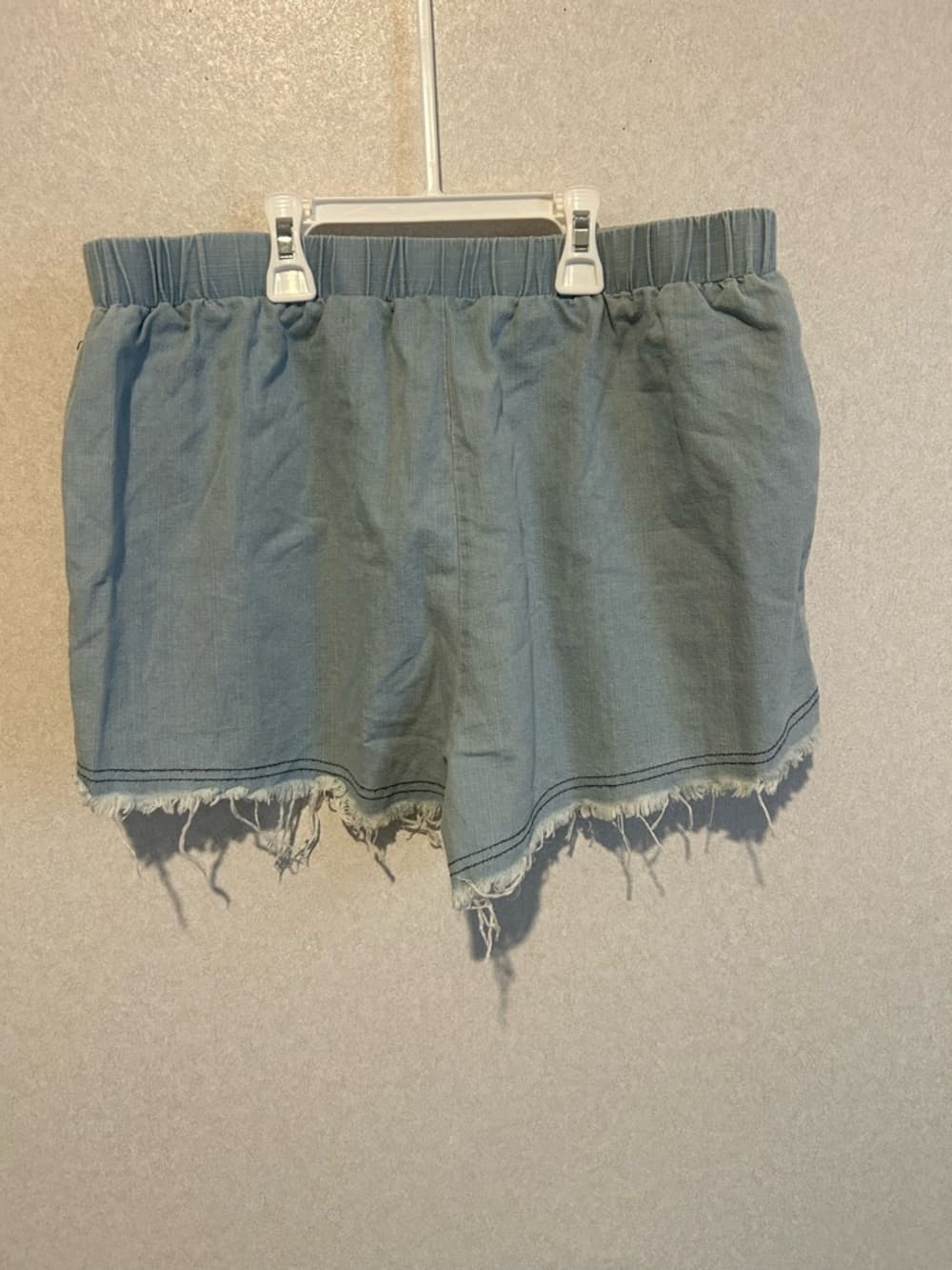 Women’s Shorts From SHEIN Blue Shorts With Accent Of Frayed Bottom, Size XL