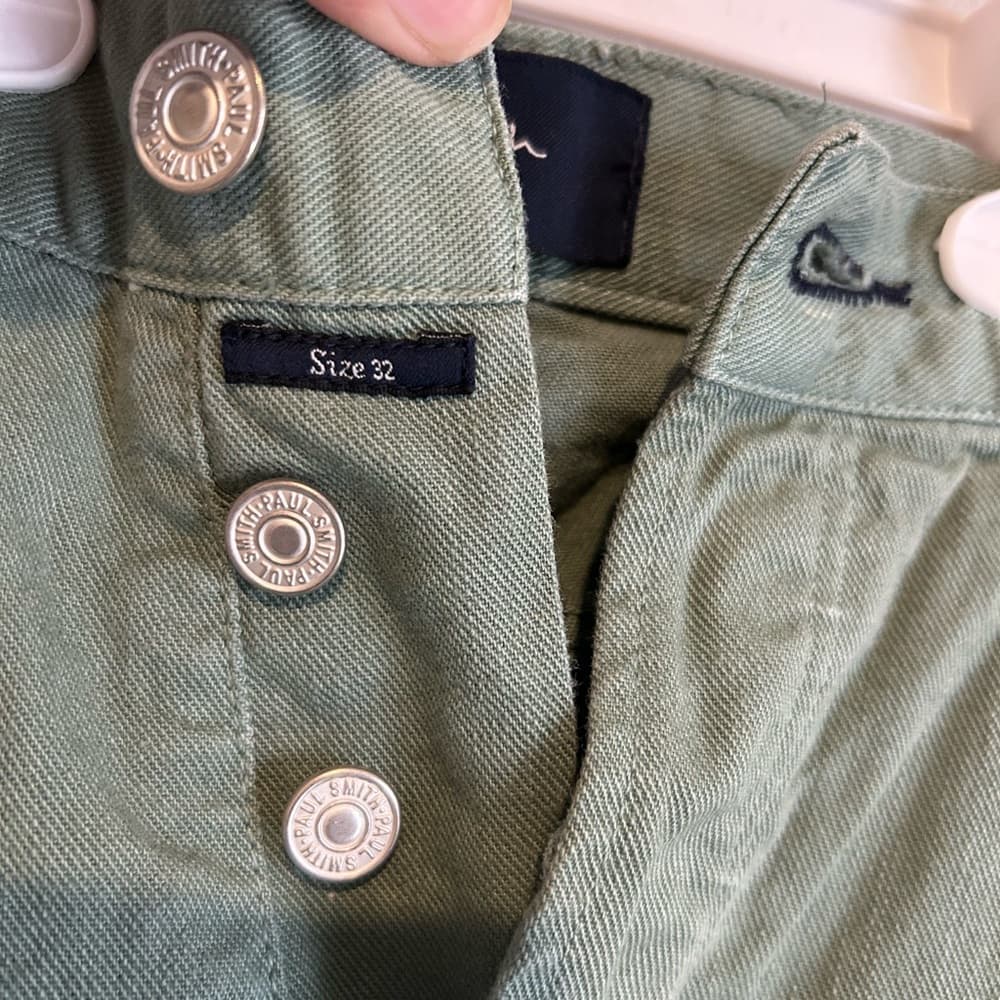 Women’s Paul Smith Button Down Jeans In Green Waist Size 32 - Thumbnail 2