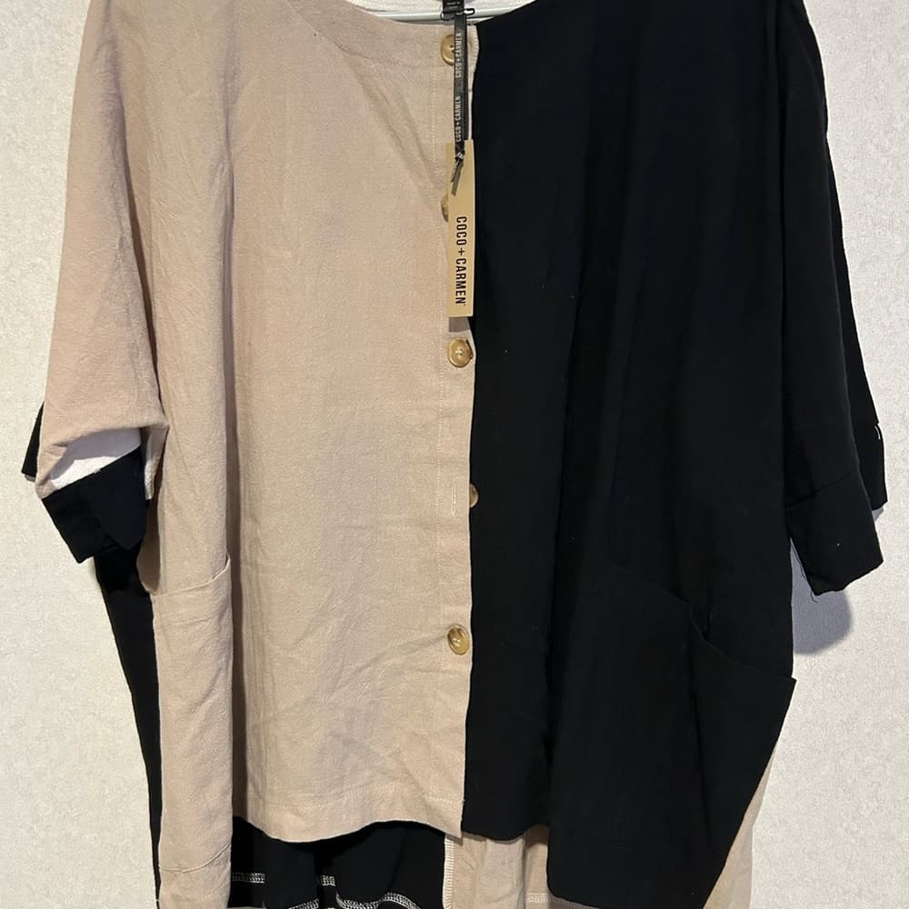 NWT Coco Carmen Women’s Plus Size Retro Top, Multicolor Size XXL - Thumbnail 3