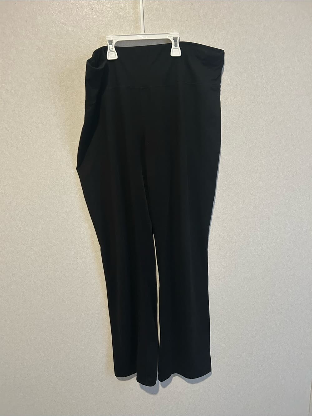 Women’s Avia Plus Size Stretch Pants Straight Leg In Black, Pull On, Size XXL - Thumbnail 4