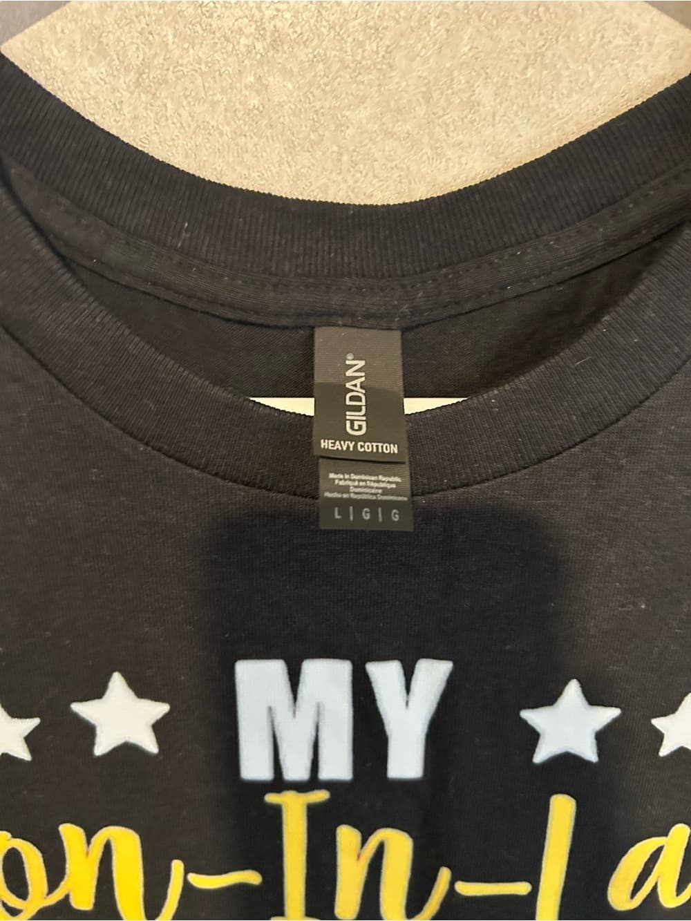 Mens Son In Law Short Sleeve Tee Shirt, Black With My Favorite Child, Large