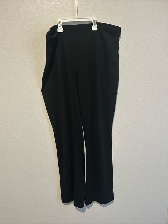 Women’s Avia Plus Size Stretch Pants Straight Leg In Black, Pull On, Size XXL - Thumbnail 5