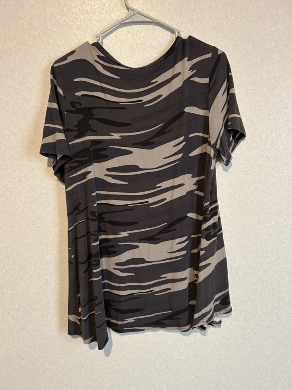 Women’s Camp T Shirt With Round Neck And Short Sleeves, Lightweight, Size XL