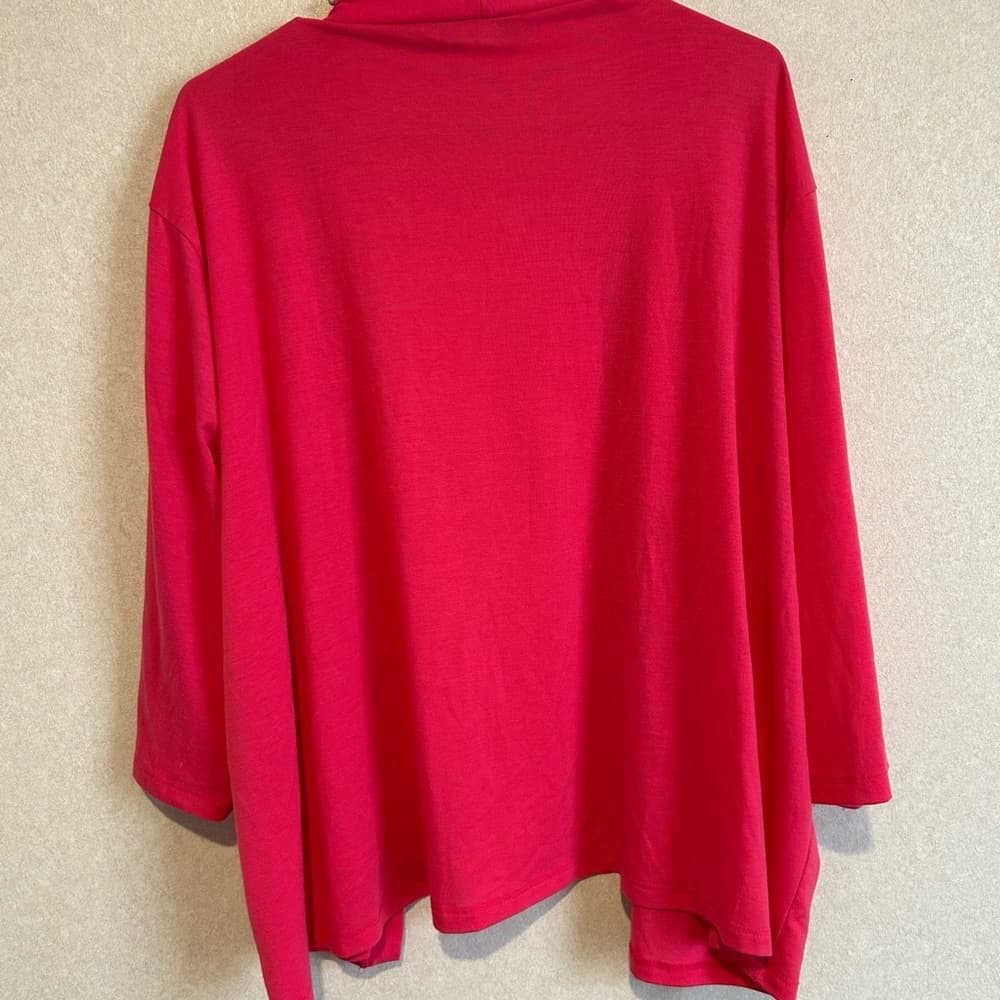 Women’s Plus Size Cardigan, Pink, Size 5XL, Te Amo Kiss, Poly And Spandex - Thumbnail 2