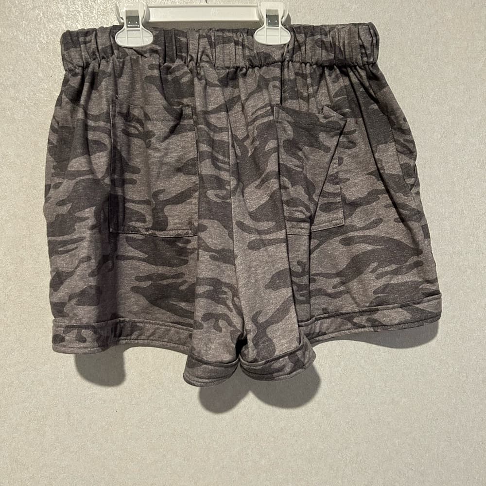 Women’s Camo Print Summer Shorts, Double Lined And Thicker Size XL With Pockets