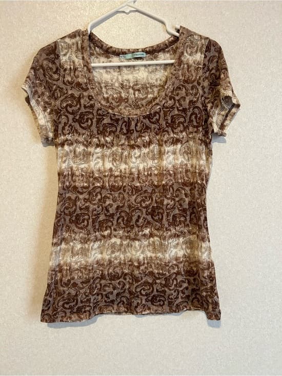 Women’s Maurice’s Purple Dress Top, Short Sleeve, Sheer, Size XL - Thumbnail 4