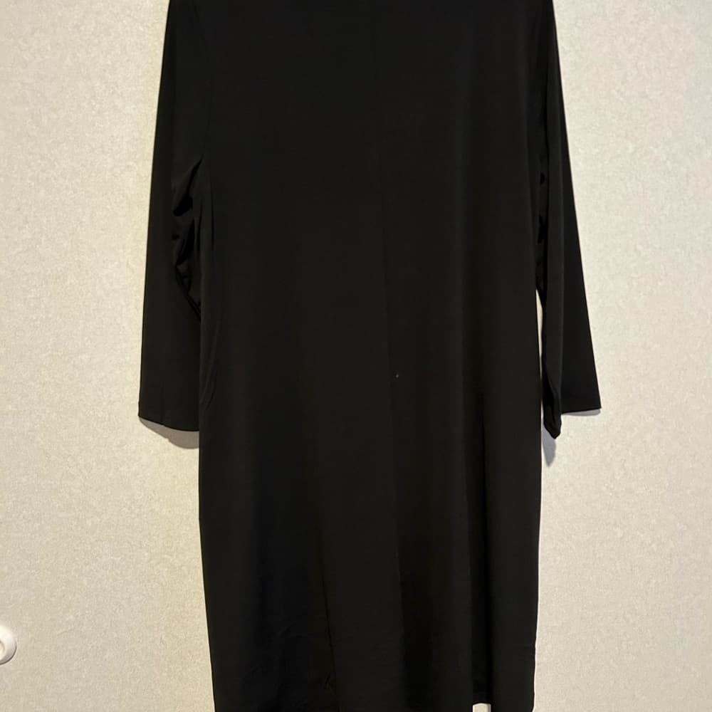 NWT Coco And Carmen Long Sleeve Black Dress Midi Knee Length Size L/XL - Thumbnail 2