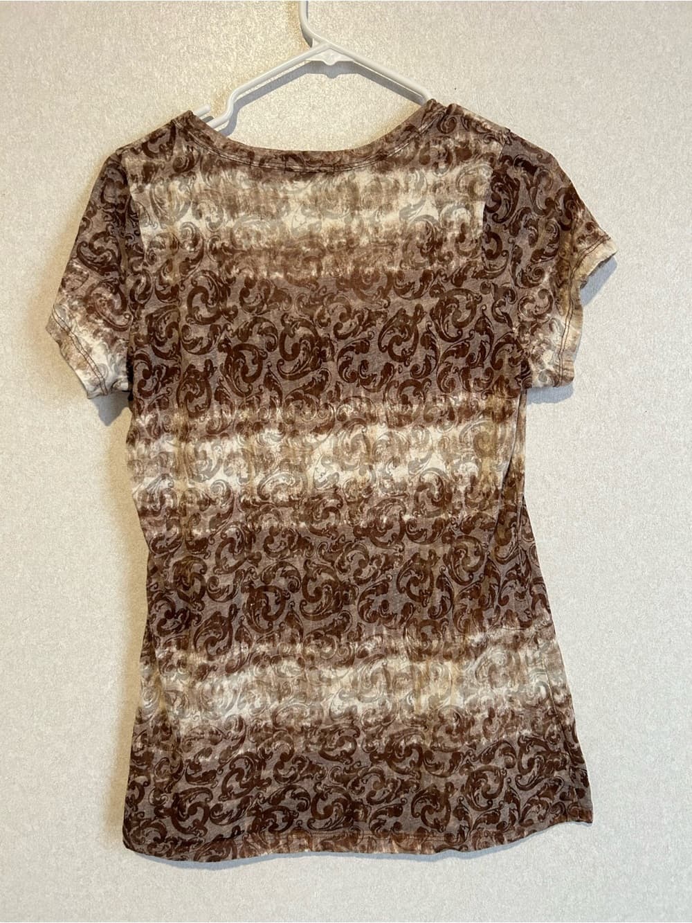 Women’s Maurice’s Purple Dress Top, Short Sleeve, Sheer, Size XL - Thumbnail 2