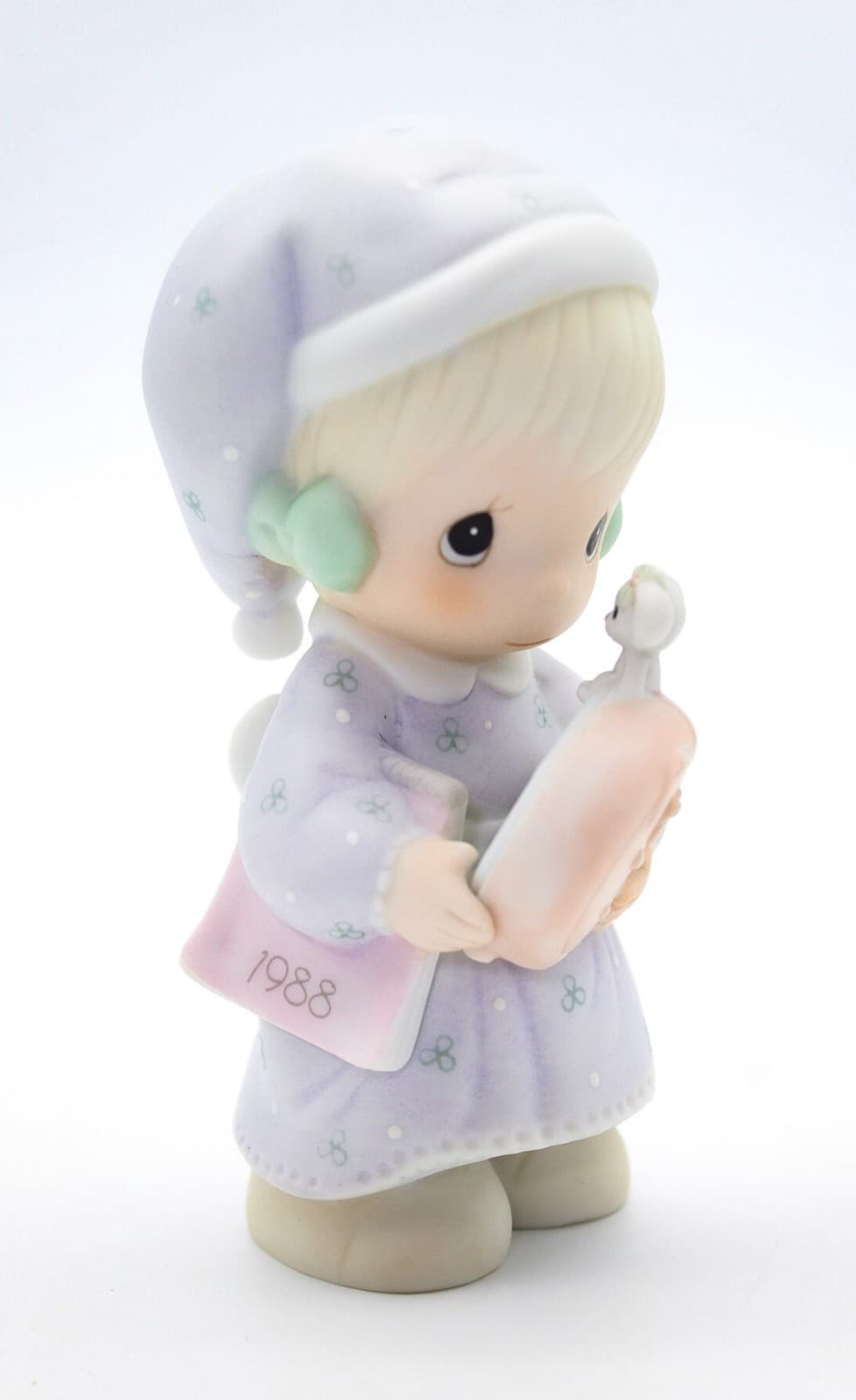 Precious Moments Time To Wish You A Merry Christmas Porcelain Figurine 1988
