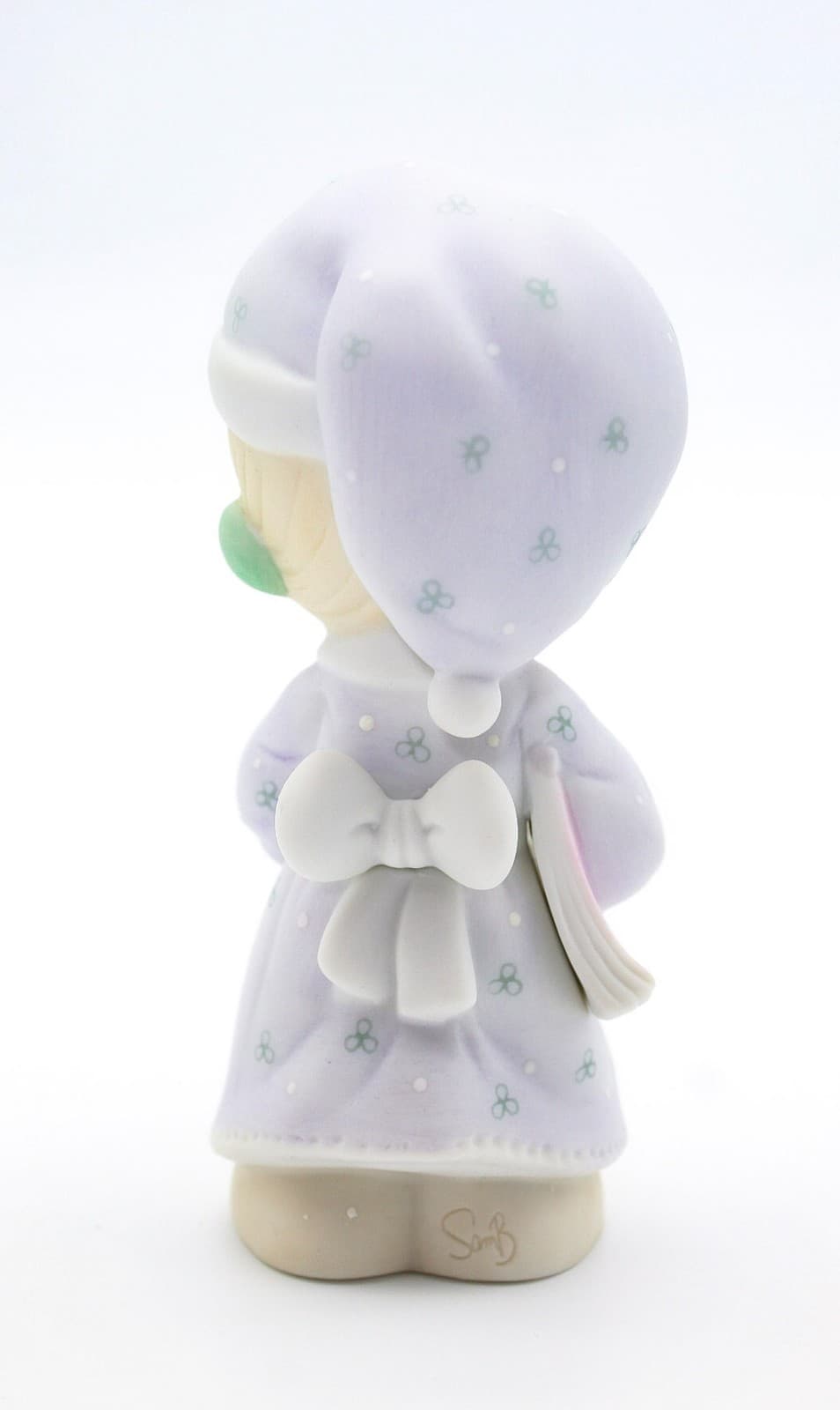 Precious Moments Time To Wish You A Merry Christmas Porcelain Figurine 1988 - Thumbnail 6