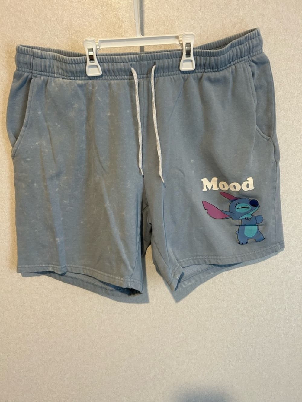 Women’s Disney Stitch Shorts Blue With Tie Dye Effect And Back Pocket, Large - Thumbnail 3