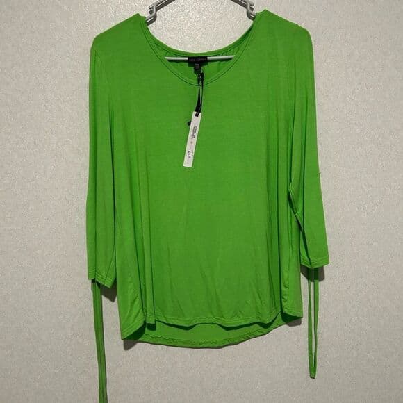 Coco And Carmen Green Women’s Blouse Size S/M, Retro With A Flare - Thumbnail 4