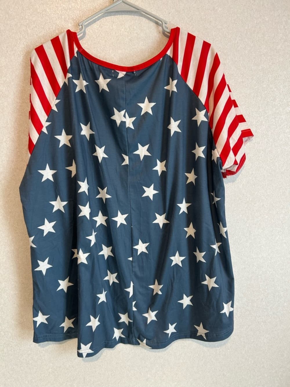 Women’s Flag Short Sleeve Tee Shirt, Fourth Of July Size XL - Thumbnail 2