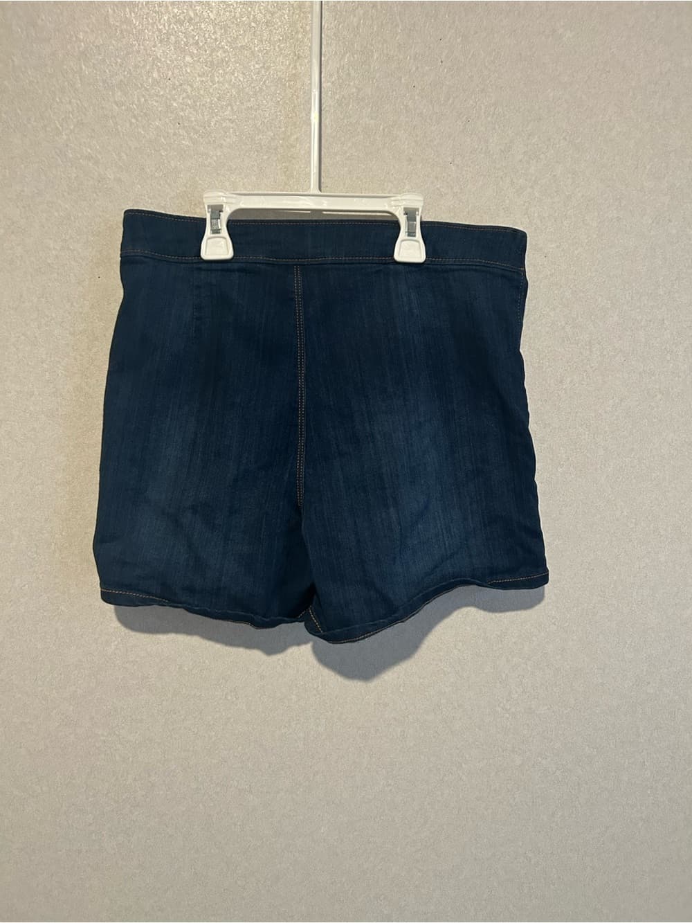 Girls Blue Jean Shorts With Button Accents On Both Sides, Size 9 - Thumbnail 2