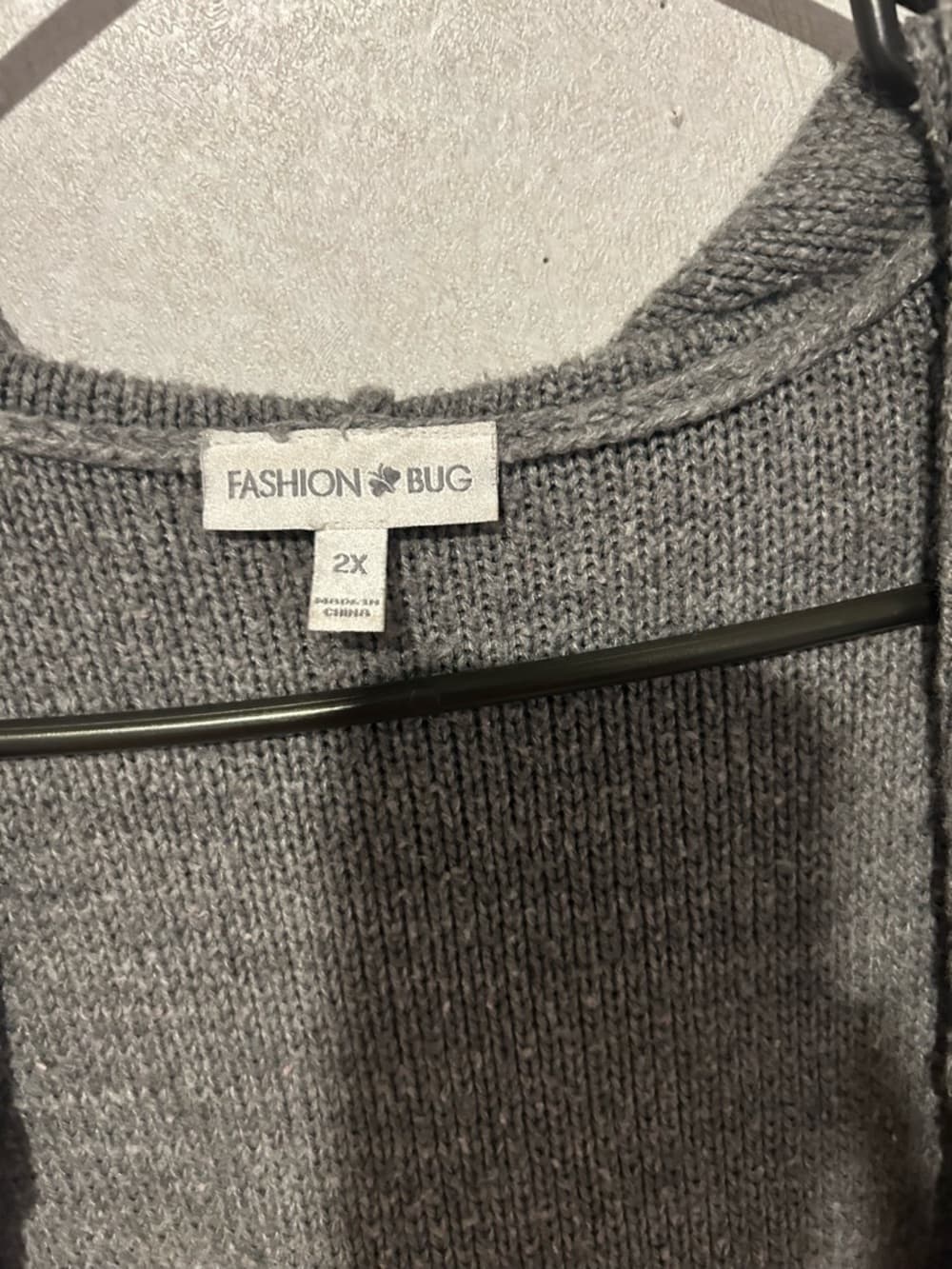 Women’s Plus Size Cardigan, Grey With A Hood, Long Sleeve Buttons Size 2X