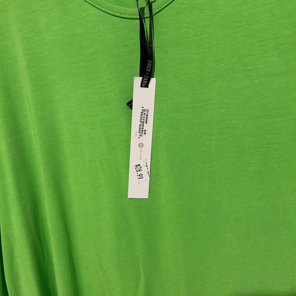 Coco And Carmen Green Women’s Blouse Size S/M, Retro With A Flare