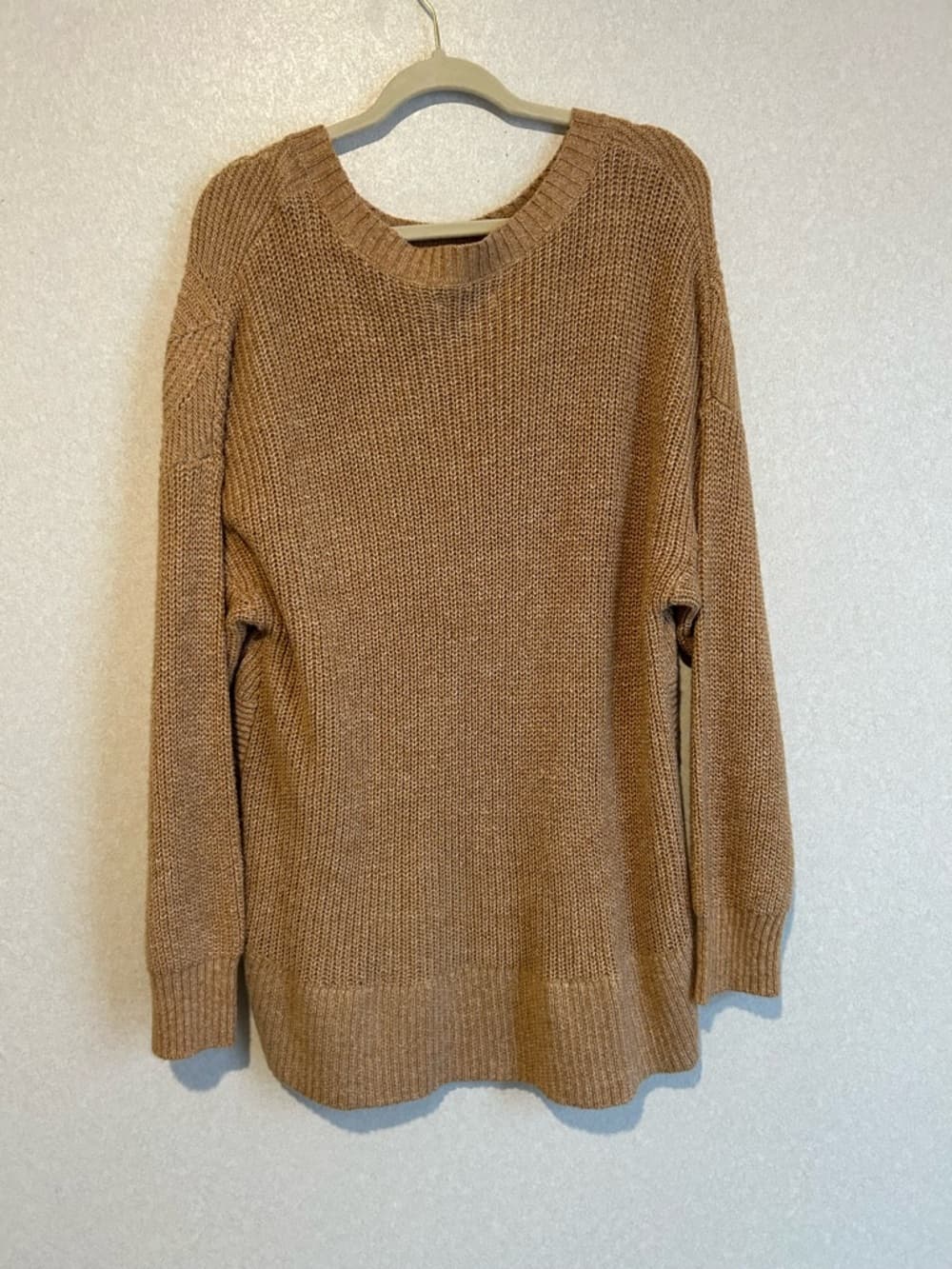 Women’s Plus Size Knitted Sweater, NWT, Brown, Long Sleeve, Size XXL - Thumbnail 3