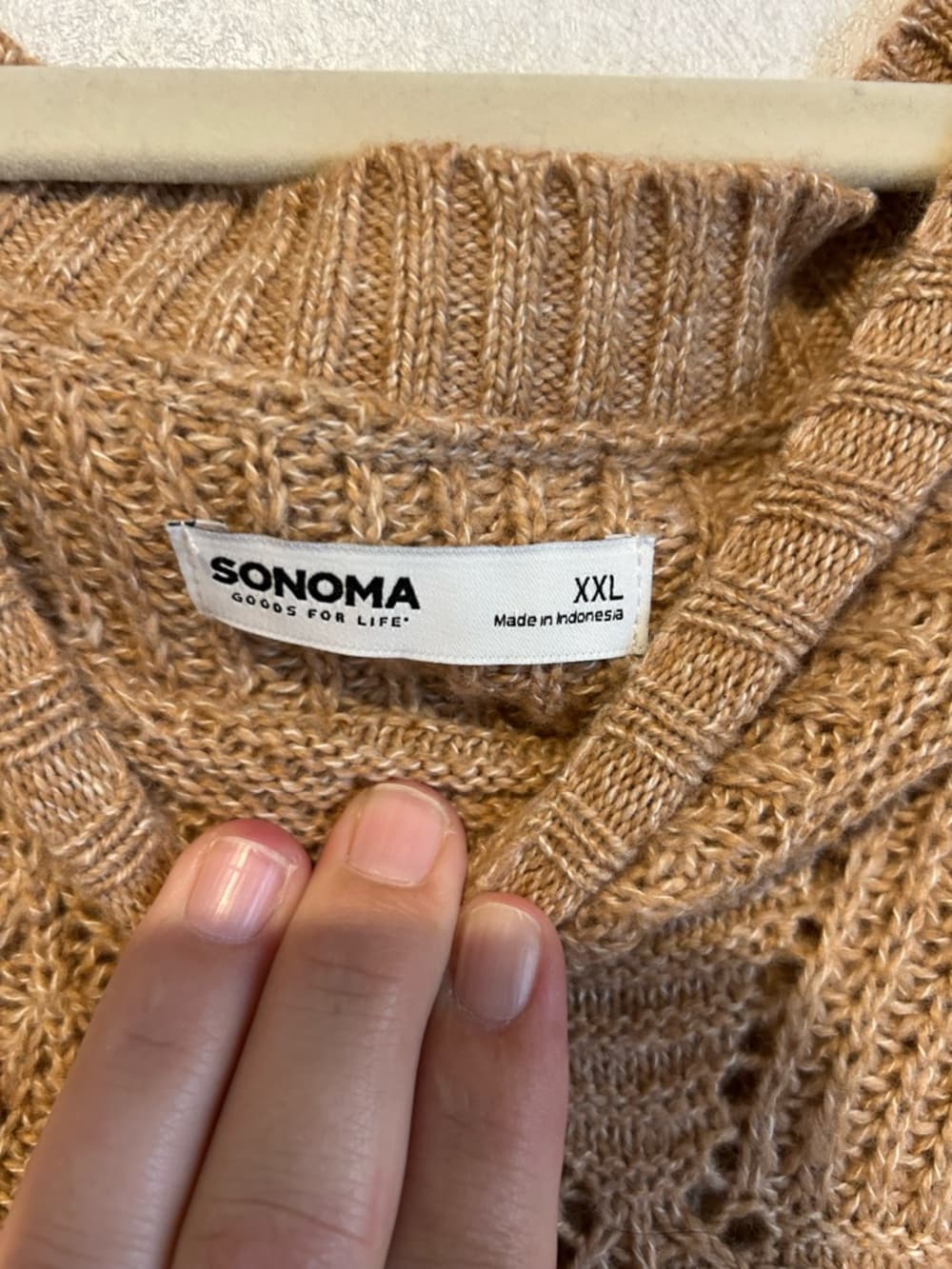 Women’s Plus Size Knitted Sweater, NWT, Brown, Long Sleeve, Size XXL - Thumbnail 2