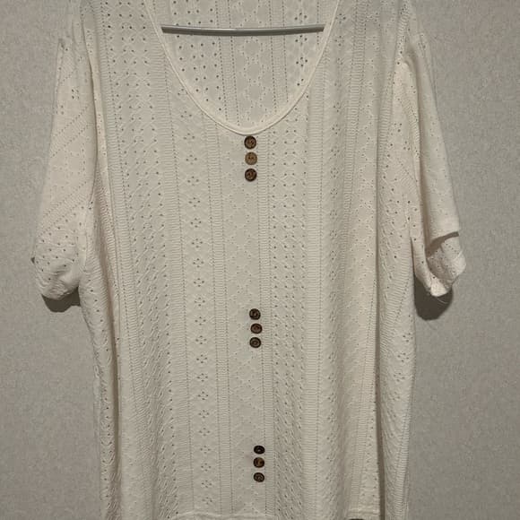 Beautiful Women’s Plus Size Blouse Top, Lace Design, Size 4XL - Thumbnail 3