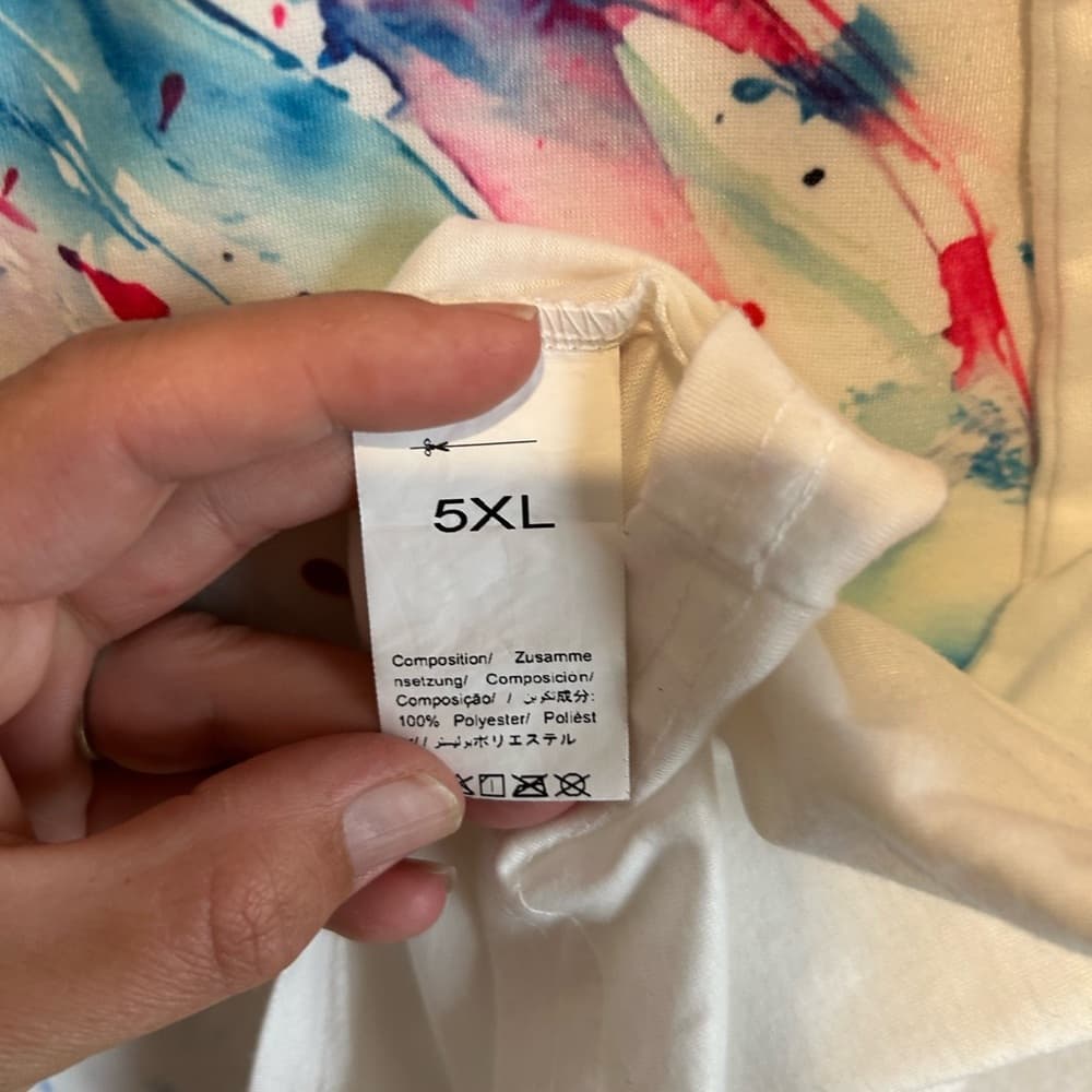 Women’s Plus Size Tank Top, Multicolored, Dragonfly Abstract, Size 5XL