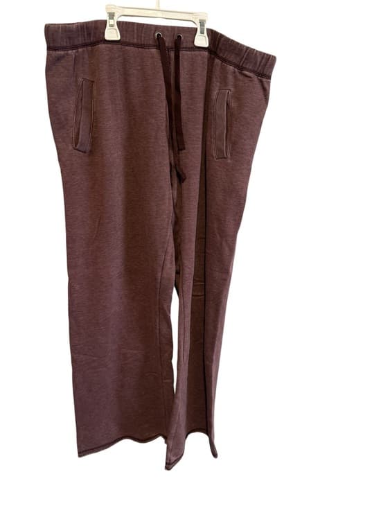 Women’s Plush & Lush Purple Sweatpants With Pockets And Wide Leg, Size XL - Thumbnail 5