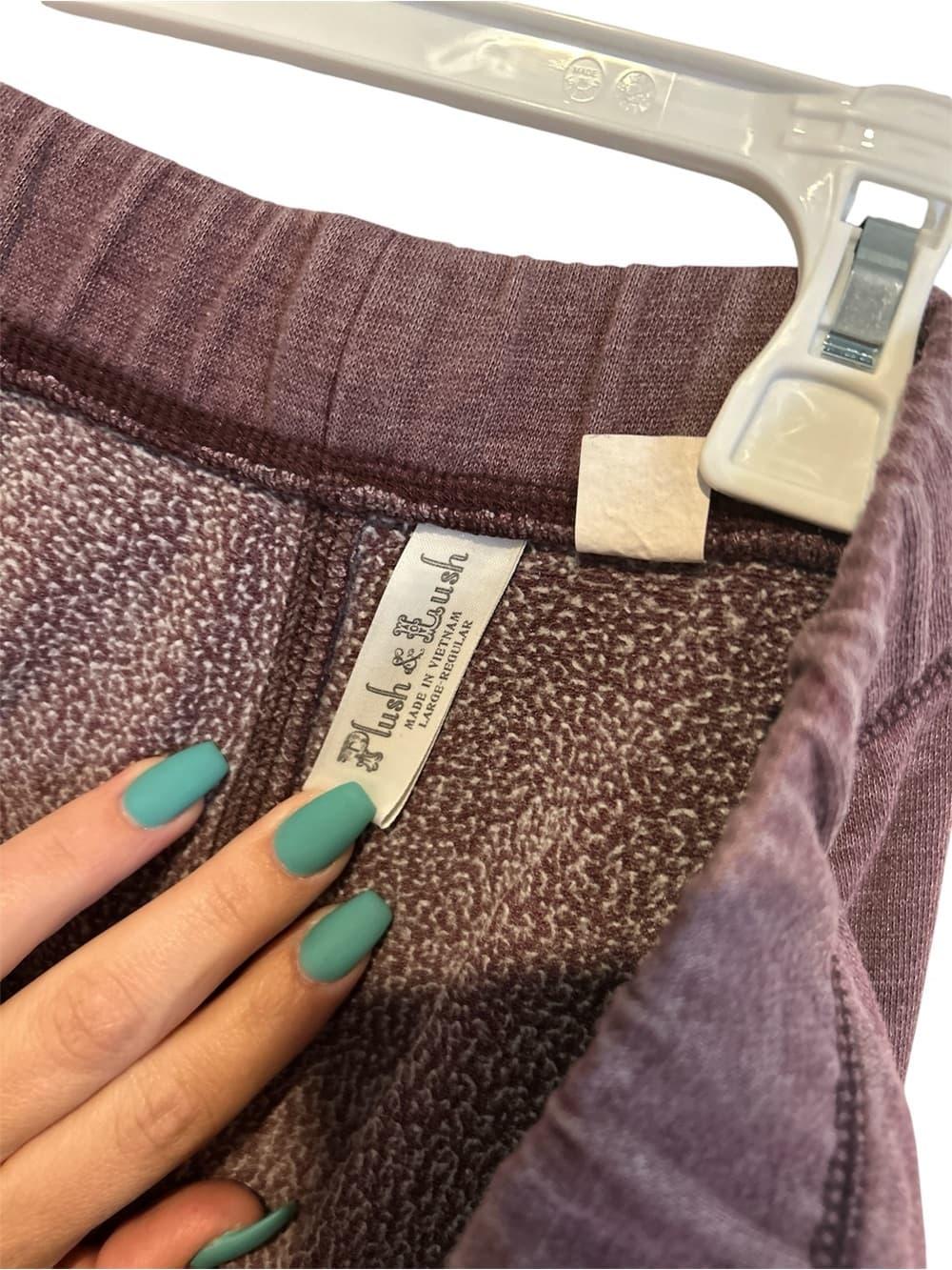 Women’s Plush & Lush Purple Sweatpants With Pockets And Wide Leg, Size XL - Thumbnail 3