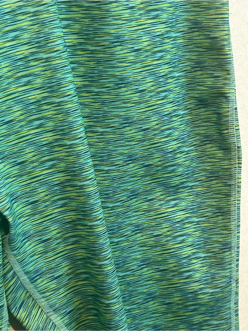 Women’s Plus Size Capri Leggings, Green And Blue With Stretch Size 3X