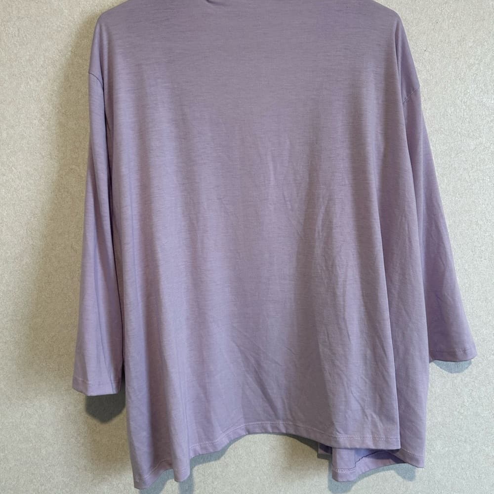 Women’s Plus Size Cardigan, Purple, Size 5XL, Te Amo Kiss, Poly And Spandex - Thumbnail 2