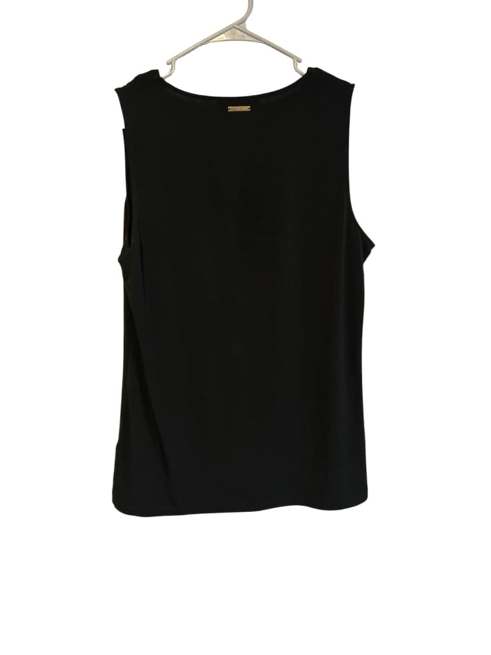 Michael Michael Kors Sleeveless Tank Top Womens Large Black W/Gold Criss Cross - Thumbnail 2