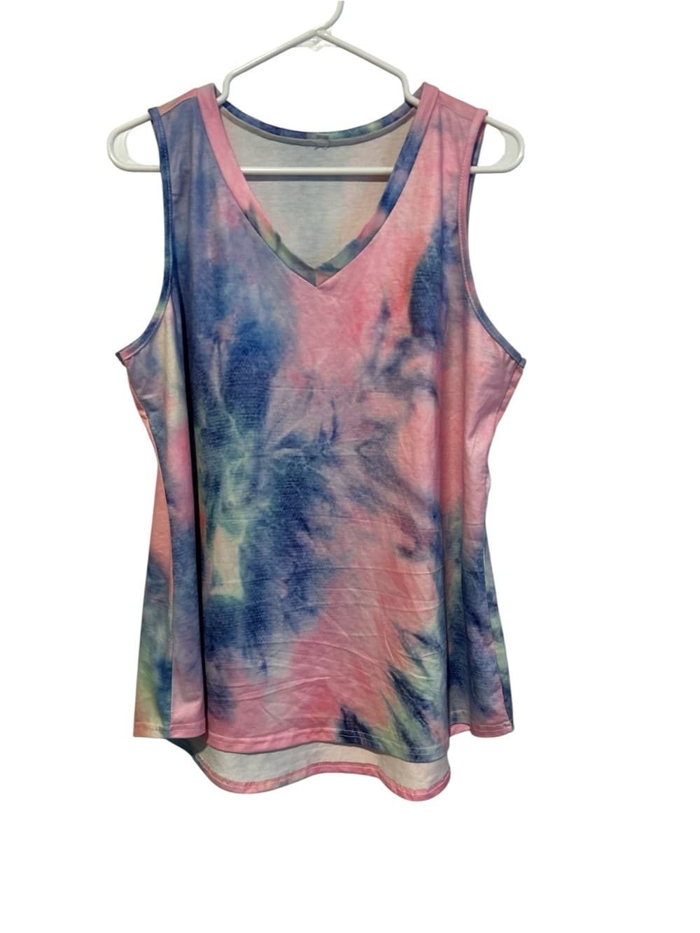 Women's Casual Tank Top XL, Tye-Dye, Stretch, Summer Wear - Thumbnail 3